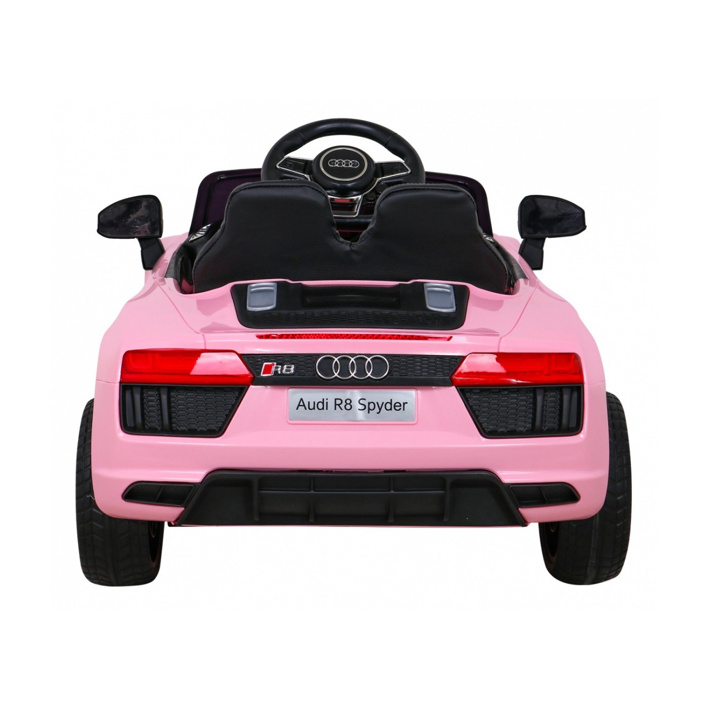 Dětská baterie Audi R8 růžová + dálkové ovládání + EVA + pomalý start + MP3 LED