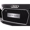 Audi R8 Spyder Bateriový Černý + Dálkové Ovládání + EVA + Pomalý Start + Rádio MP3 + LED