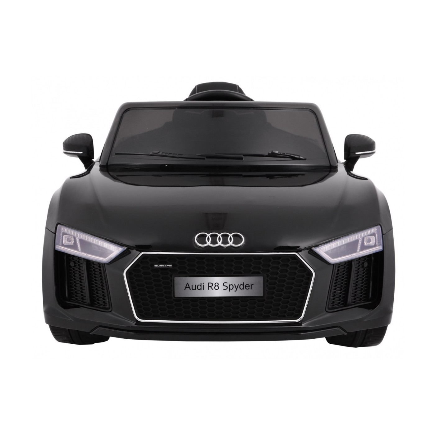 Audi R8 Spyder Bateriový Černý + Dálkové Ovládání + EVA + Pomalý Start + Rádio MP3 + LED