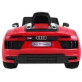 Audi R8 Spyder baterie ovládaná červeně + dálkové ovládání + EVA + pomalý start + MP3 rádio + LED