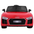 Audi R8 Spyder baterie ovládaná červeně + dálkové ovládání + EVA + pomalý start + MP3 rádio + LED