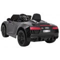 Bateriově napájený lak Audi R8 Spyder černý + dálkové ovládání EVA pomalý start rádio MP3 LED