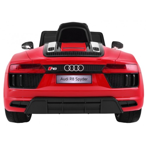 Audi R8 Spyder Bateriově napájený Červený Dálkový EVA Pomalý Start Rádio MP3 LED