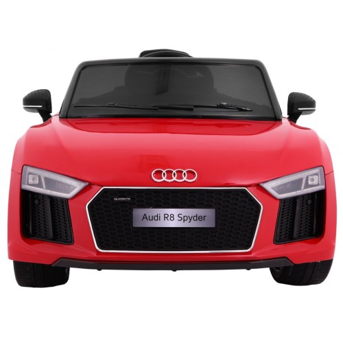Audi R8 Spyder Bateriově napájený Červený Dálkový EVA Pomalý Start Rádio MP3 LED