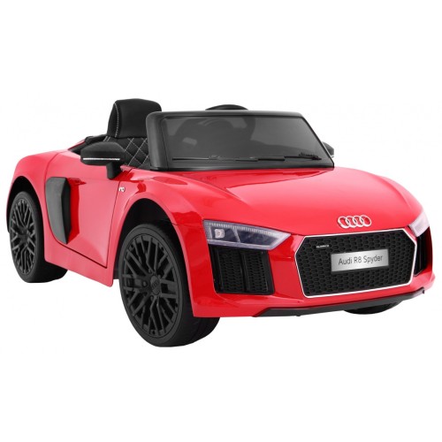 Audi R8 Spyder Bateriově napájený Červený Dálkový EVA Pomalý Start Rádio MP3 LED