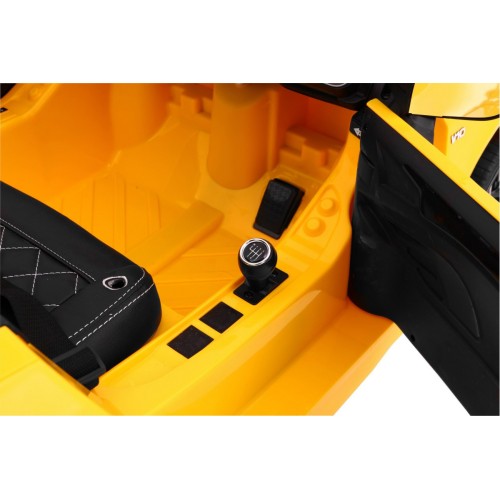 Audi R8 Spyder na baterii žlutý dálkový EVA pomalý start rádio MP3 LED