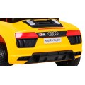 Audi R8 na baterii pro děti žlutý + dálkové ovládání + EVA + pomalý start + MP3 LED