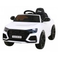 Baterie do auta Audi RS Q8 bílá + dálkové ovládání + pomalý start + EVA + LED + MP3 USB