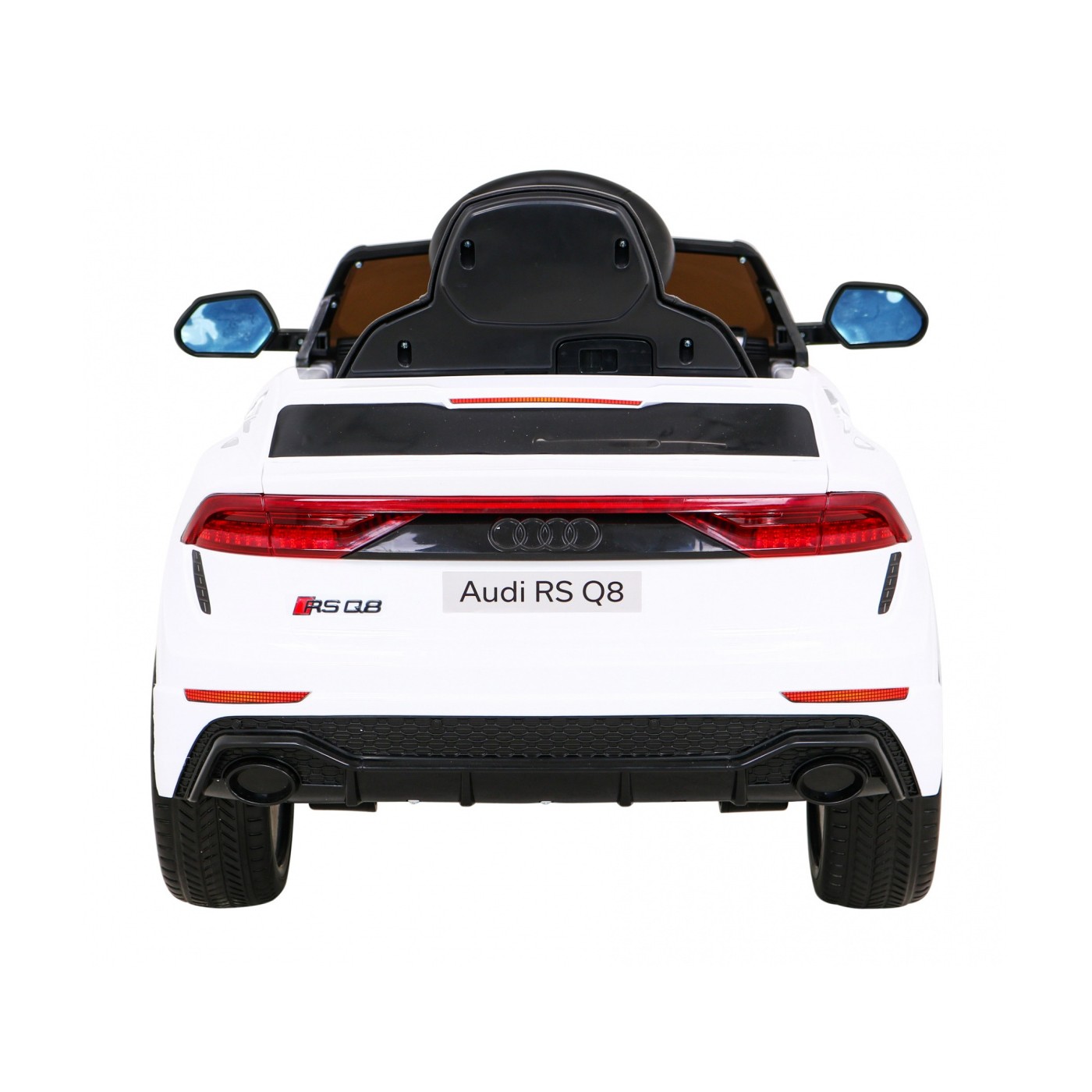 Baterie do auta Audi RS Q8 bílá + dálkové ovládání + pomalý start + EVA + LED + MP3 USB