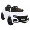 Baterie do auta Audi RS Q8 bílá + dálkové ovládání + pomalý start + EVA + LED + MP3 USB