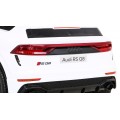 Baterie do auta Audi RS Q8 bílá + dálkové ovládání + pomalý start + EVA + LED + MP3 USB