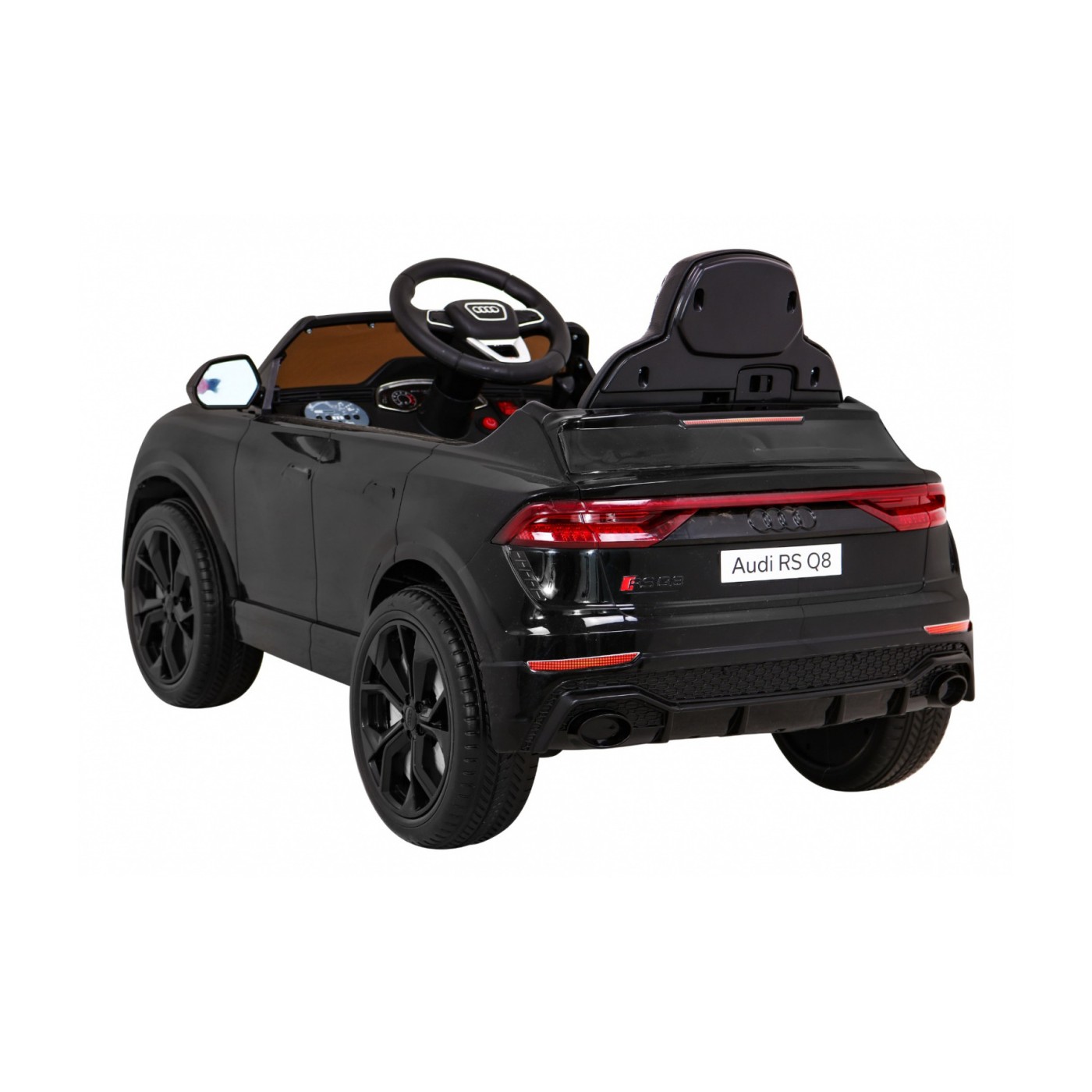 Baterie do auta Audi RS Q8 černá + dálkové ovládání + pomalý start + EVA + LED + MP3 USB