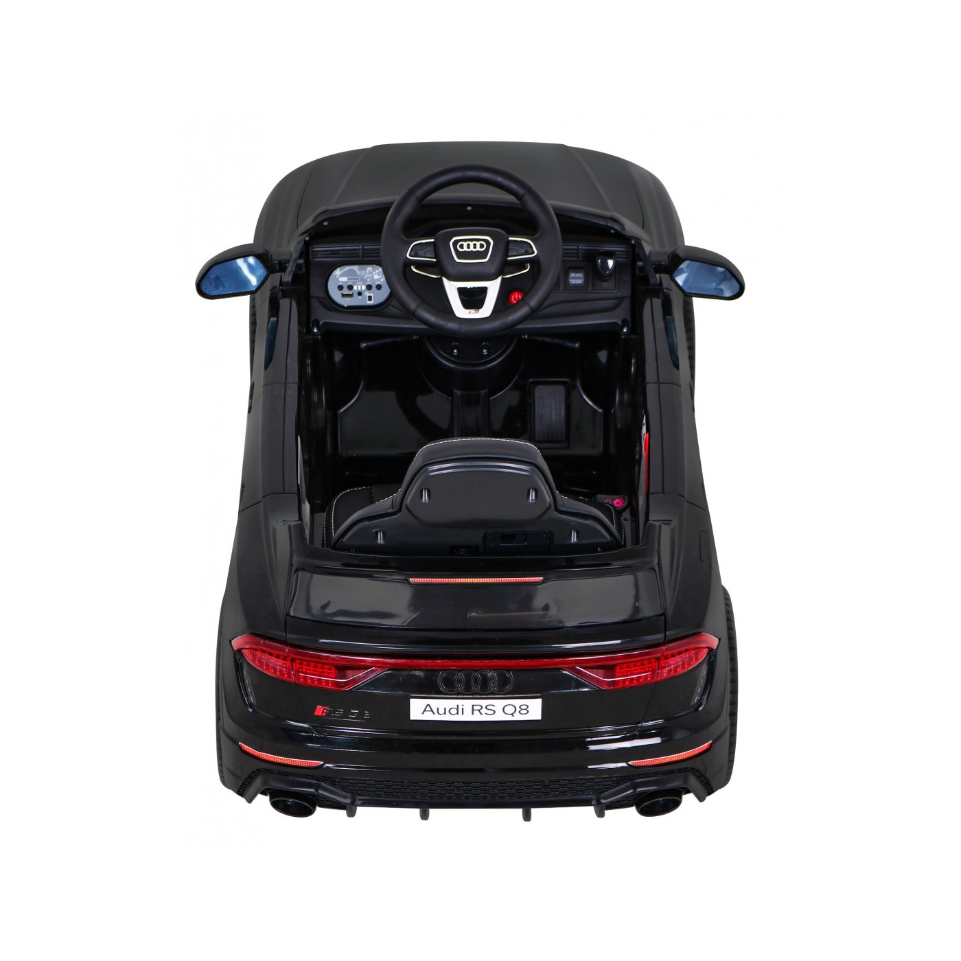 Baterie do auta Audi RS Q8 černá + dálkové ovládání + pomalý start + EVA + LED + MP3 USB