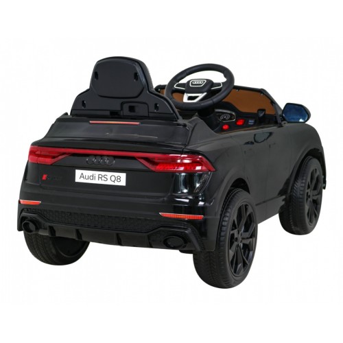 Baterie do auta Audi RS Q8 černá + dálkové ovládání + pomalý start + EVA + LED + MP3 USB