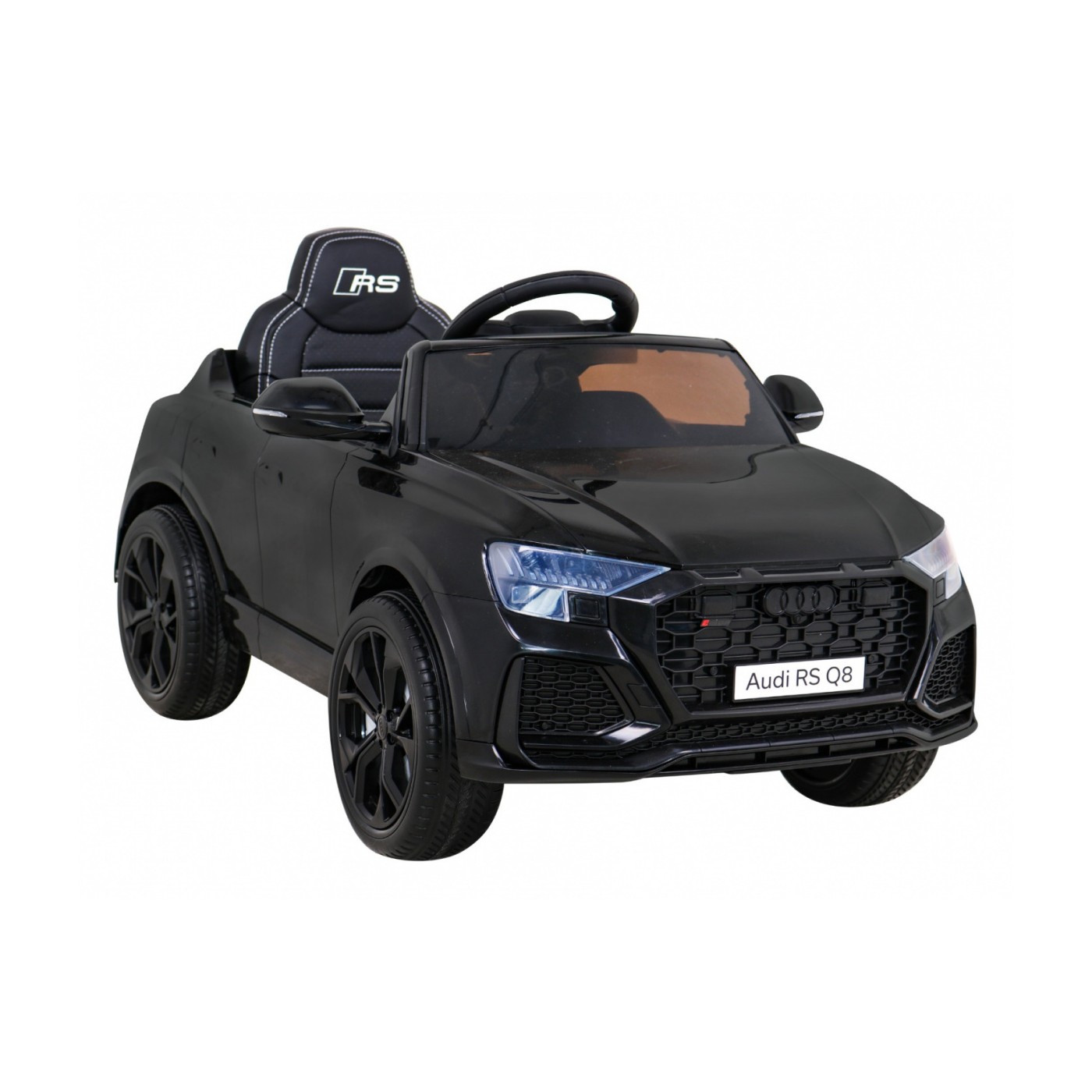 Baterie do auta Audi RS Q8 černá + dálkové ovládání + pomalý start + EVA + LED + MP3 USB