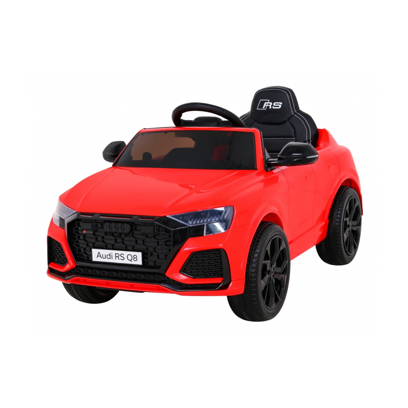 Audi RS Q8 Bateriově napájené auto červené + dálkové ovládání + pomalý start + EVA + LED + MP3 USB