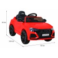 Audi RS Q8 Bateriově napájené auto červené + dálkové ovládání + pomalý start + EVA + LED + MP3 USB