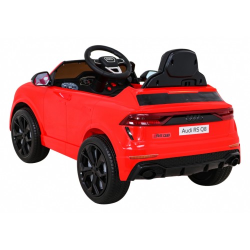 Audi RS Q8 Bateriově napájené auto červené + dálkové ovládání + pomalý start + EVA + LED + MP3 USB