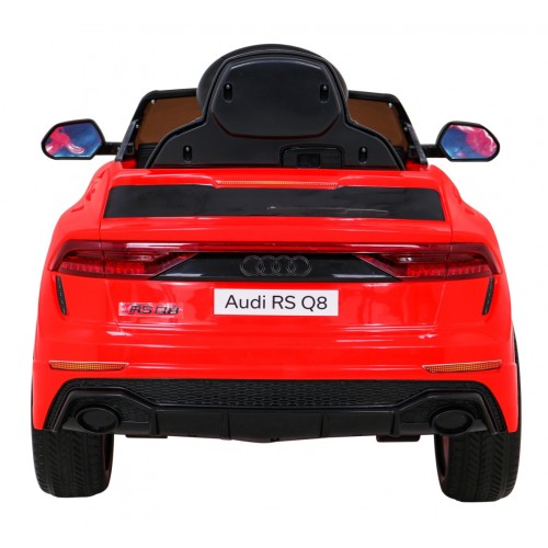 Audi RS Q8 Bateriově napájené auto červené + dálkové ovládání + pomalý start + EVA + LED + MP3 USB
