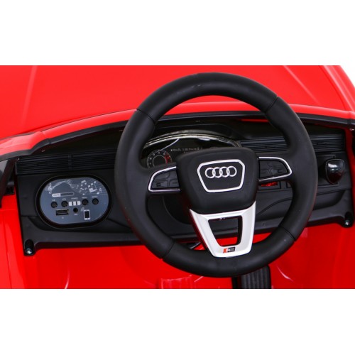 Audi RS Q8 Bateriově napájené auto červené + dálkové ovládání + pomalý start + EVA + LED + MP3 USB