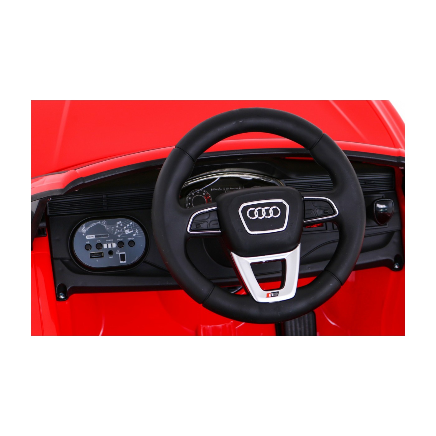 Audi RS Q8 Bateriově napájené auto červené + dálkové ovládání + pomalý start + EVA + LED + MP3 USB