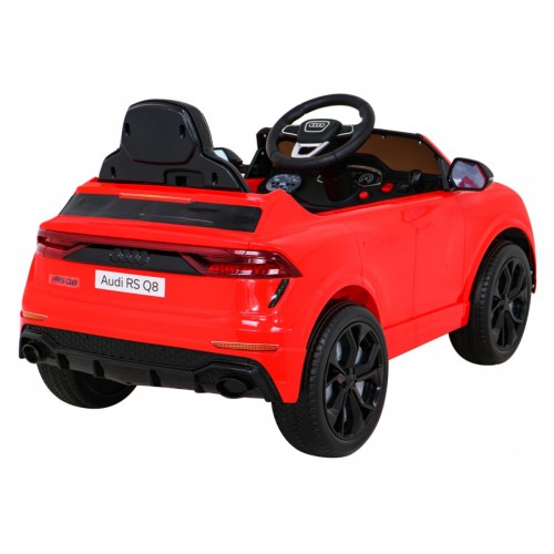 Audi RS Q8 Bateriově napájené auto červené + dálkové ovládání + pomalý start + EVA + LED + MP3 USB
