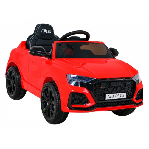 Audi RS Q8 Bateriově napájené auto červené + dálkové ovládání + pomalý start + EVA + LED + MP3 USB