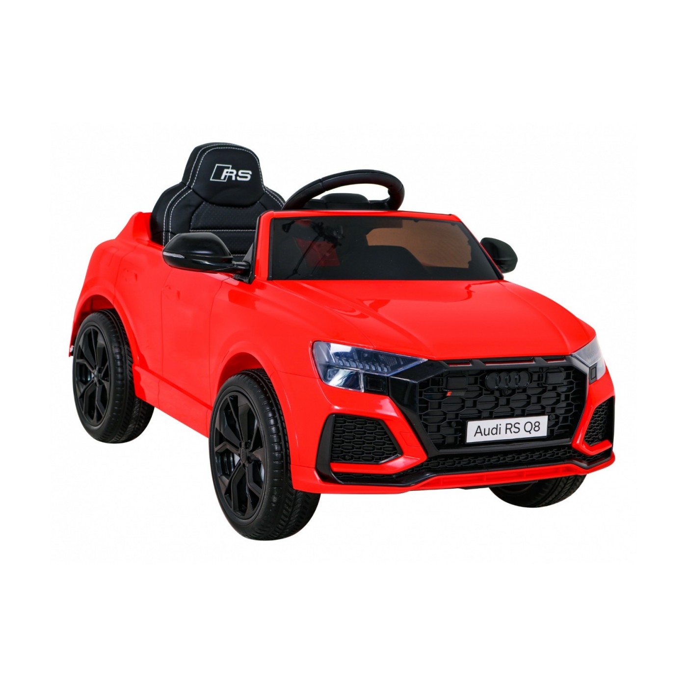 Audi RS Q8 Bateriově napájené auto červené + dálkové ovládání + pomalý start + EVA + LED + MP3 USB