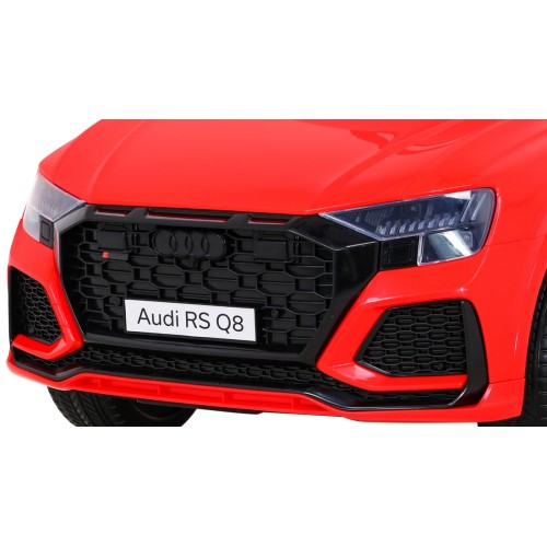 Audi RS Q8 Bateriově napájené auto červené + dálkové ovládání + pomalý start + EVA + LED + MP3 USB