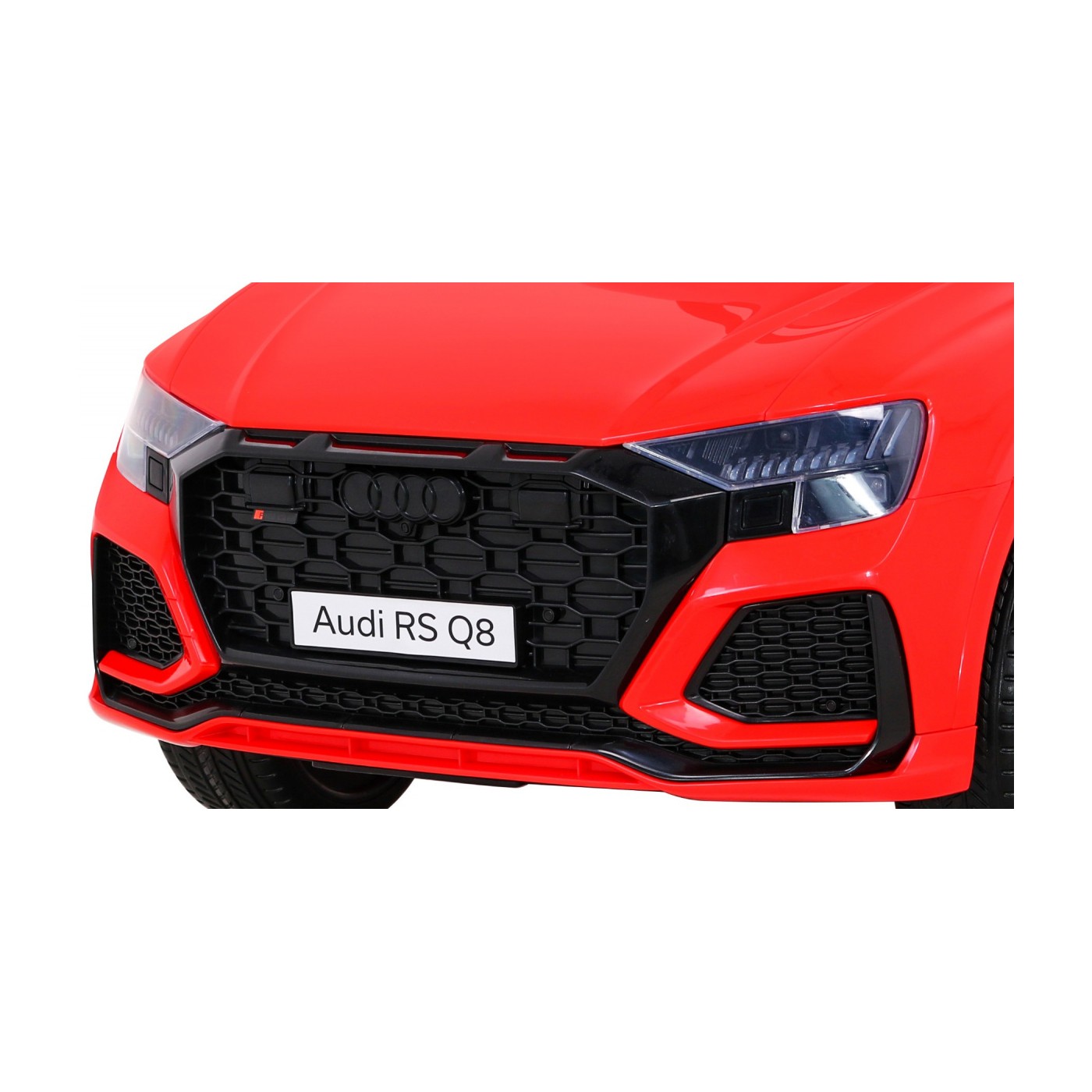 Audi RS Q8 Bateriově napájené auto červené + dálkové ovládání + pomalý start + EVA + LED + MP3 USB