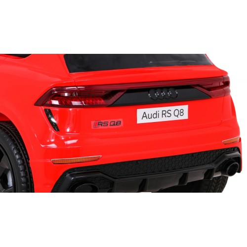 Audi RS Q8 Bateriově napájené auto červené + dálkové ovládání + pomalý start + EVA + LED + MP3 USB