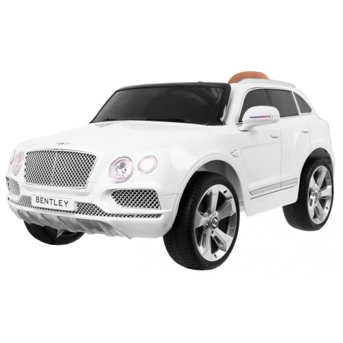 Bentley Bentayga dětská baterie do auta bílá EVA kola MP3 rádio dálkové ovládání