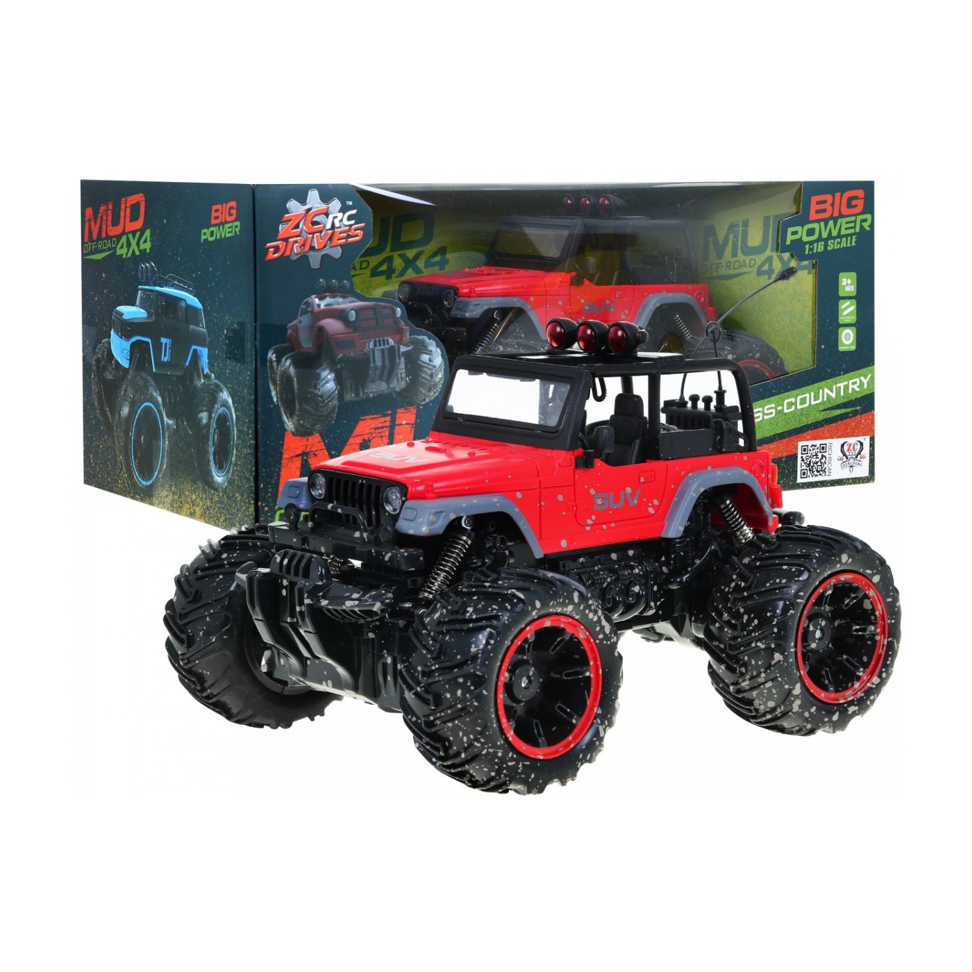 Jeep RV R C 2 4G 1 16 Červené