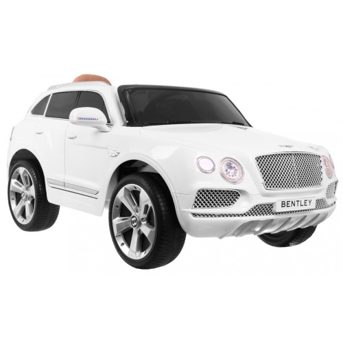 Bentley Bentayga dětská baterie do auta bílá EVA kola MP3 rádio dálkové ovládání