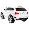 Bentley Bentayga dětská baterie do auta bílá EVA kola MP3 rádio dálkové ovládání