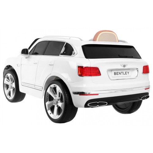 Bentley Bentayga dětská baterie do auta bílá EVA kola MP3 rádio dálkové ovládání