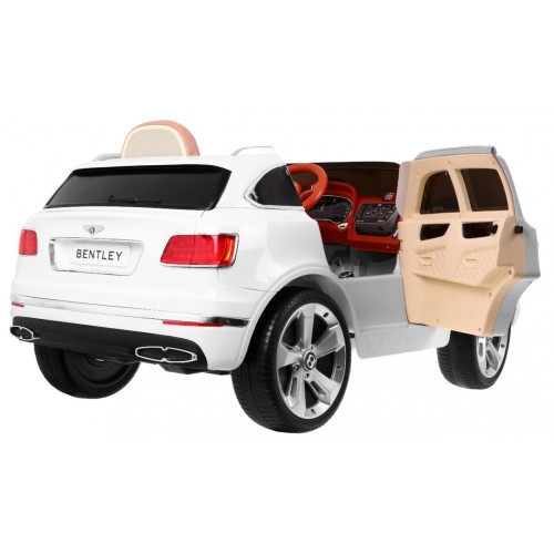 Bentley Bentayga dětská baterie do auta bílá EVA kola MP3 rádio dálkové ovládání