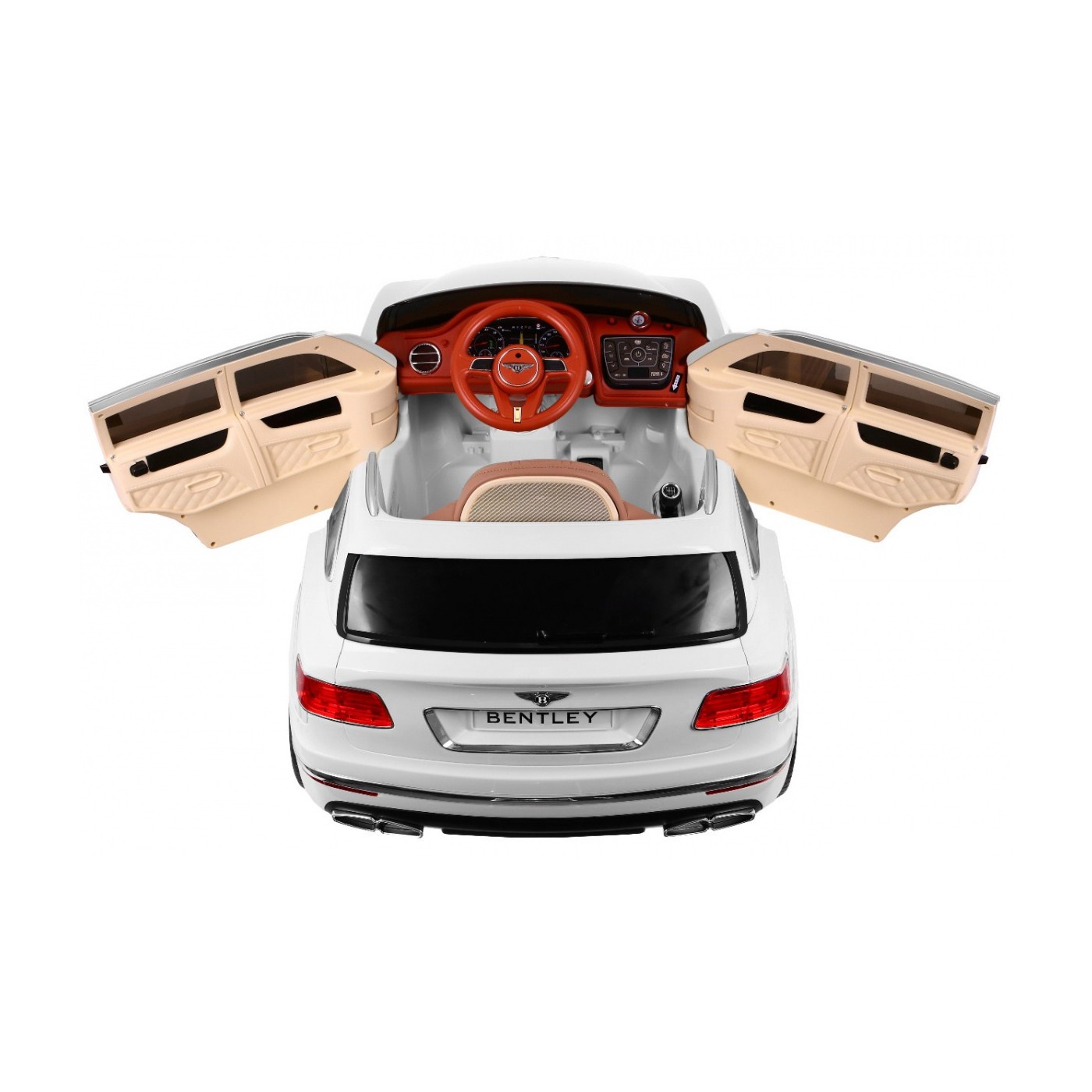 Bentley Bentayga dětská baterie do auta bílá EVA kola MP3 rádio dálkové ovládání