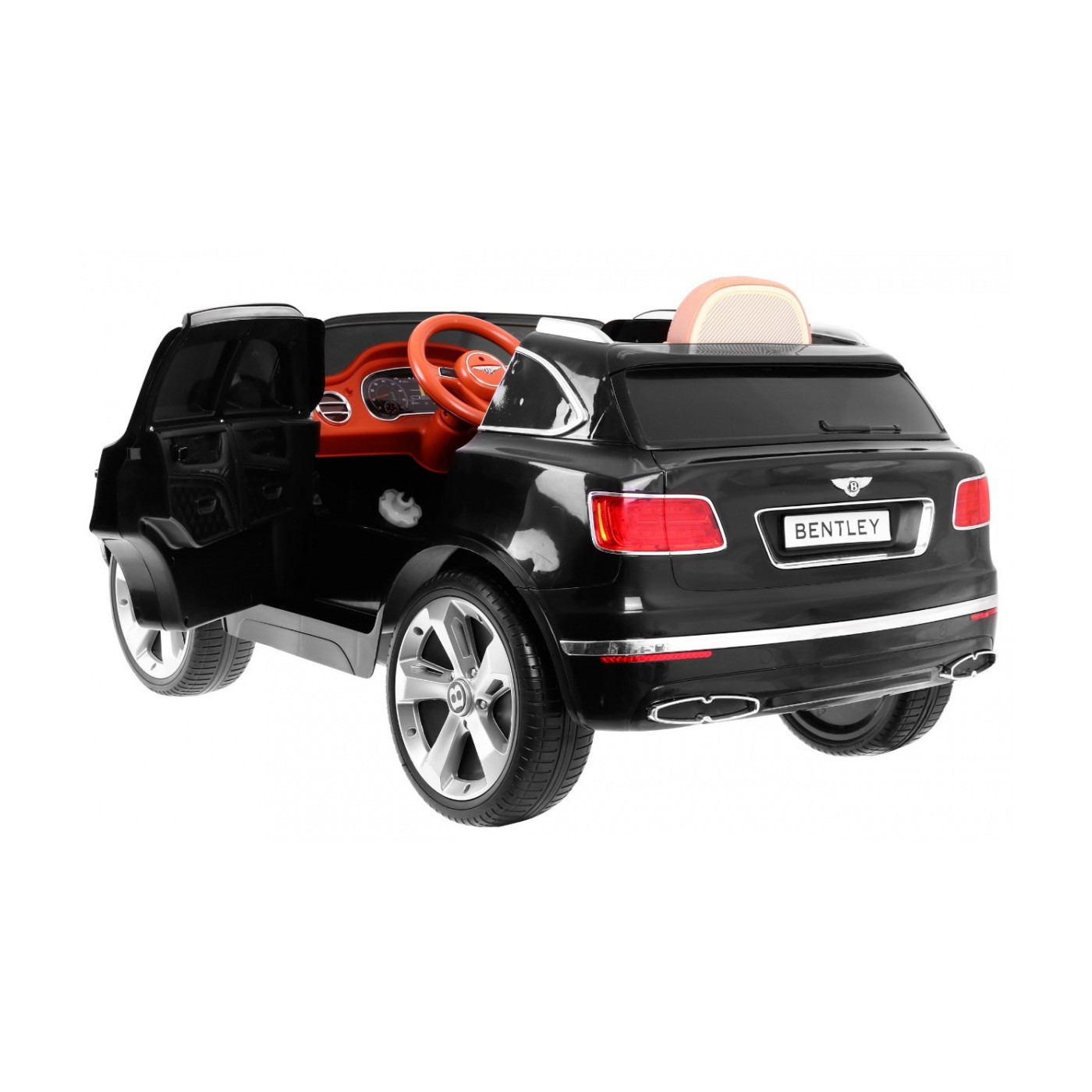 Bentley Bentayga dětská baterie do auta černá + EVA kola + MP3 rádio + dálkové ovládání