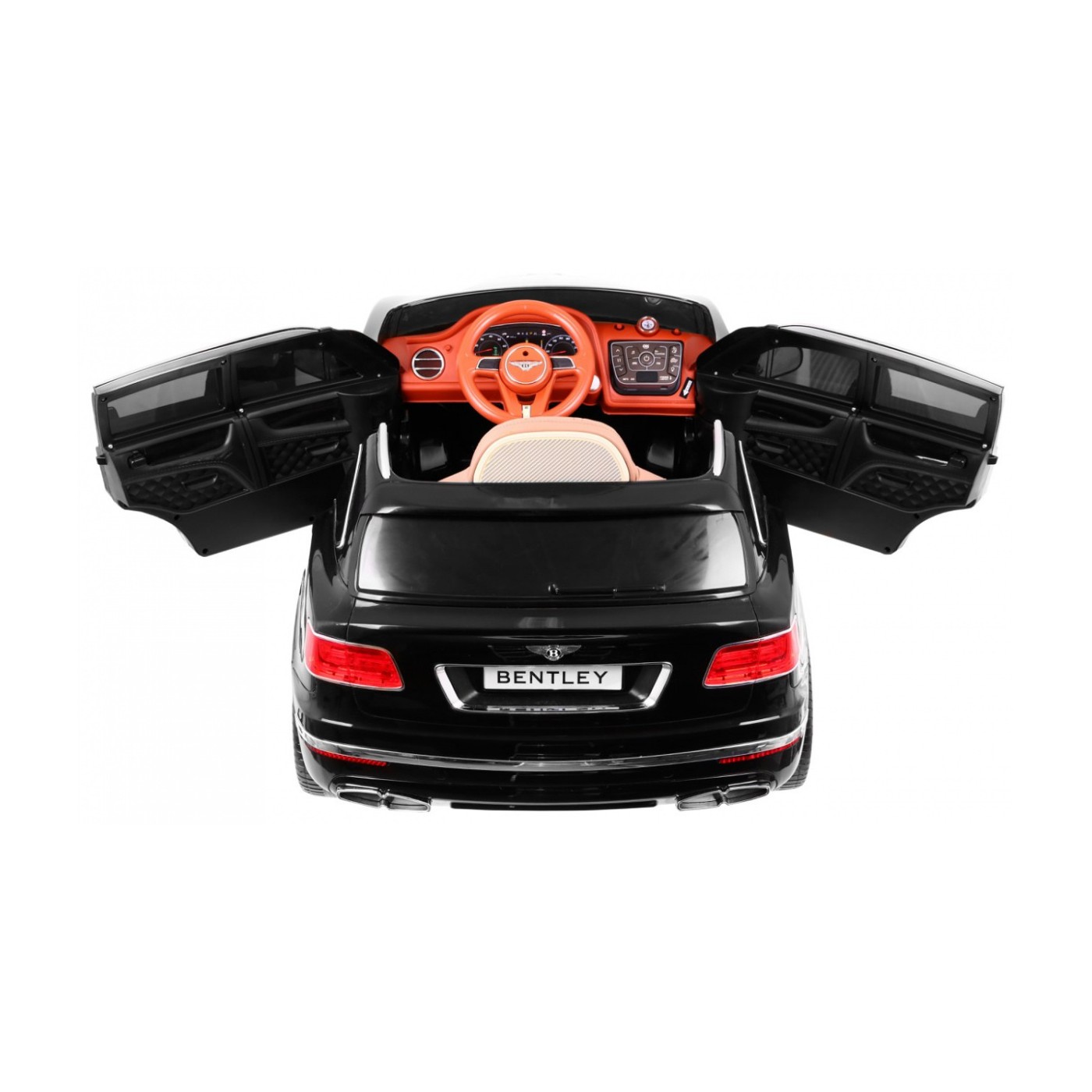Bentley Bentayga dětská baterie do auta černá + EVA kola + MP3 rádio + dálkové ovládání