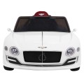 Bentley EXP 12 dětská baterie do auta bílá + dálkové ovládání + otevírač dveří + elegantní vzhled