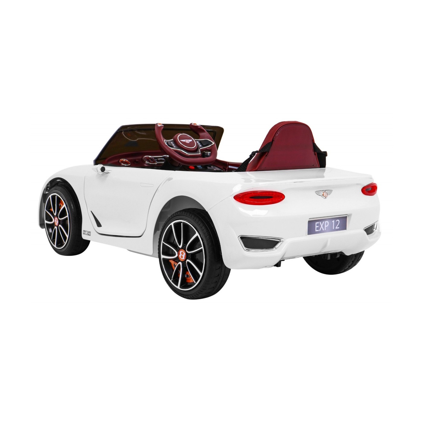 Bentley EXP 12 dětská baterie do auta bílá + dálkové ovládání + otevírač dveří + elegantní vzhled