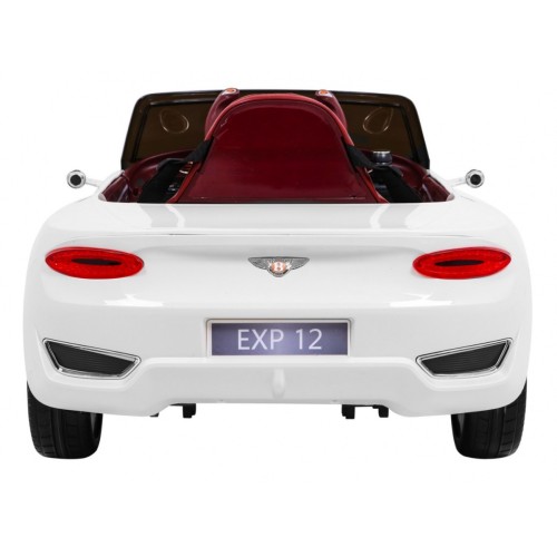 Bentley EXP 12 dětská baterie do auta bílá + dálkové ovládání + otevírač dveří + elegantní vzhled