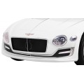 Bentley EXP 12 dětská baterie do auta bílá + dálkové ovládání + otevírač dveří + elegantní vzhled