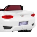 Bentley EXP 12 dětská baterie do auta bílá + dálkové ovládání + otevírač dveří + elegantní vzhled
