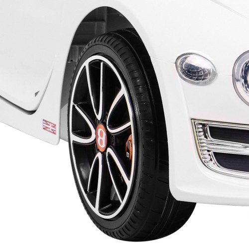 Bentley EXP 12 dětská baterie do auta bílá + dálkové ovládání + otevírač dveří + elegantní vzhled
