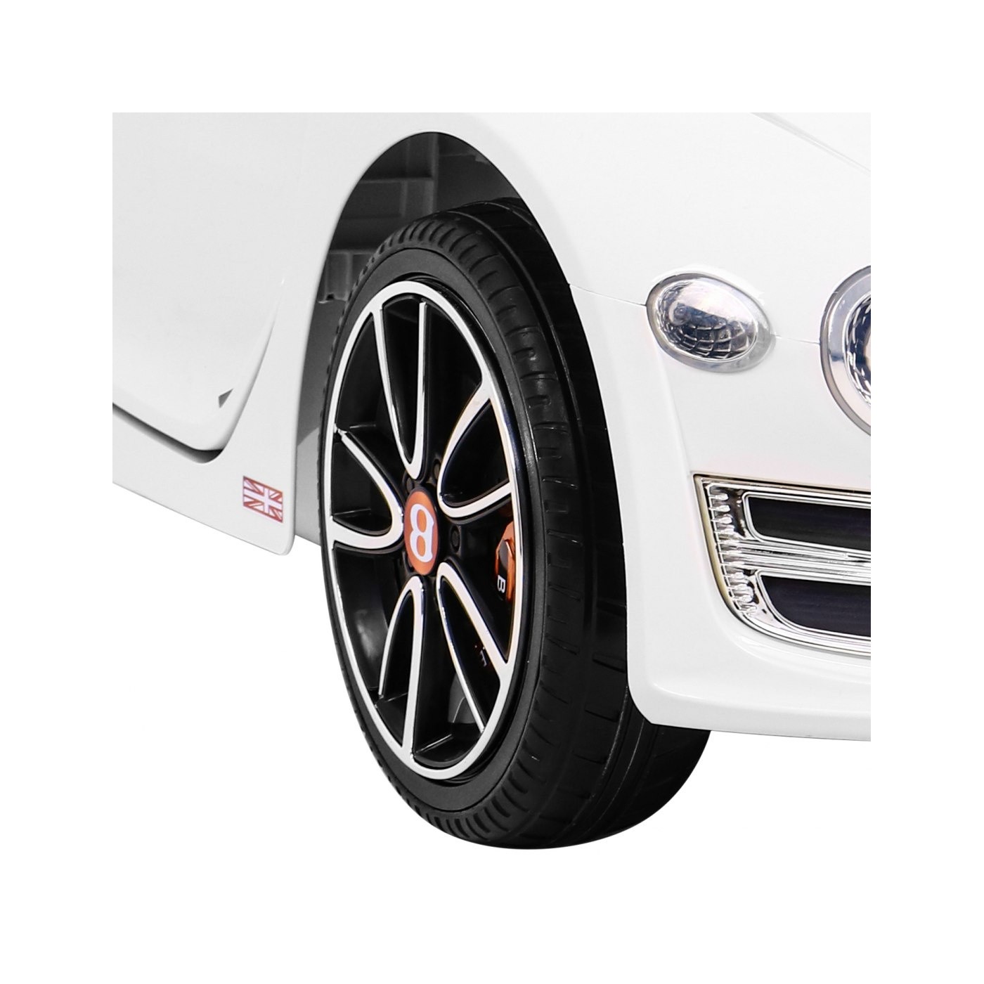 Bentley EXP 12 dětská baterie do auta bílá + dálkové ovládání + otevírač dveří + elegantní vzhled