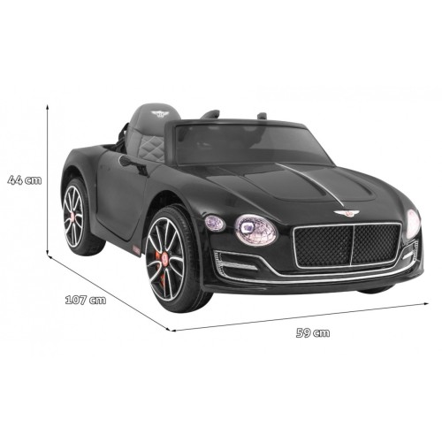 Bentley EXP 12 dětská baterie do auta černá + dálkové ovládání + otevírač dveří + elegantní vzhled