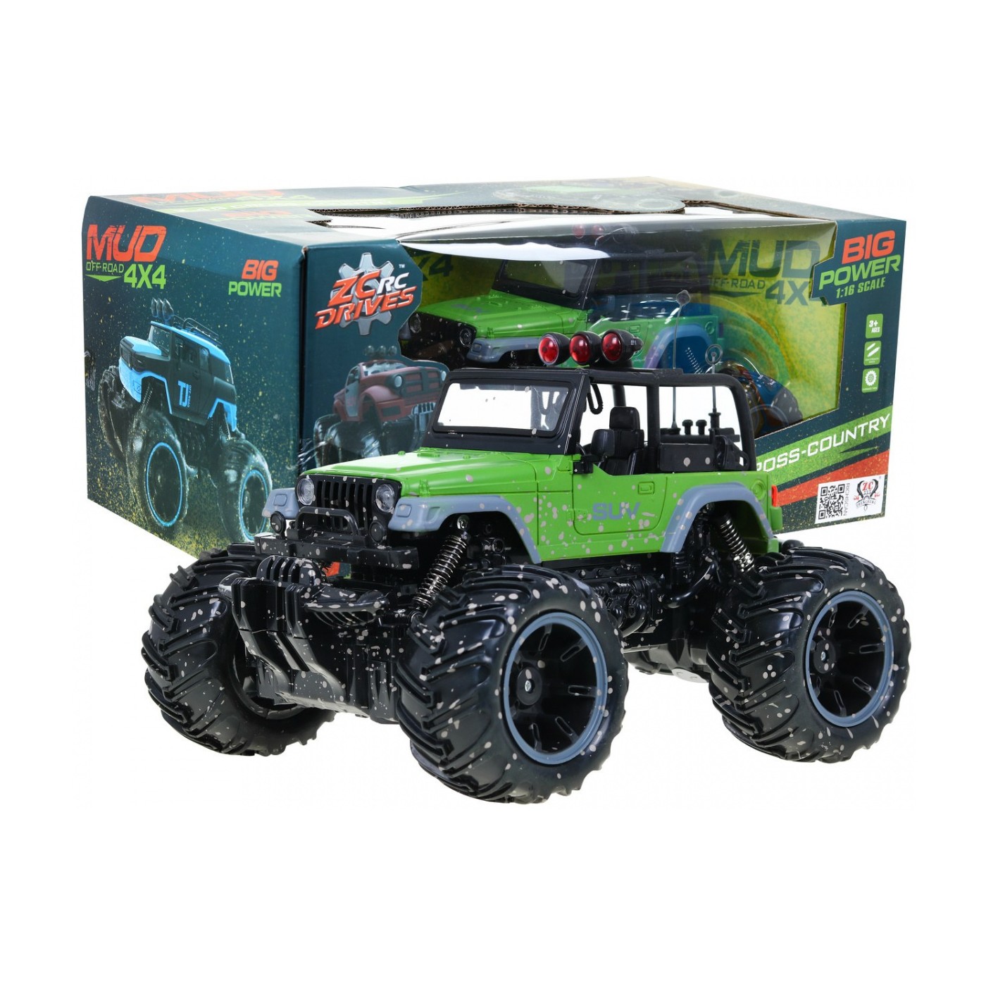 Jeep R C 2 4G terénní vozidlo 1 16 Zelené
