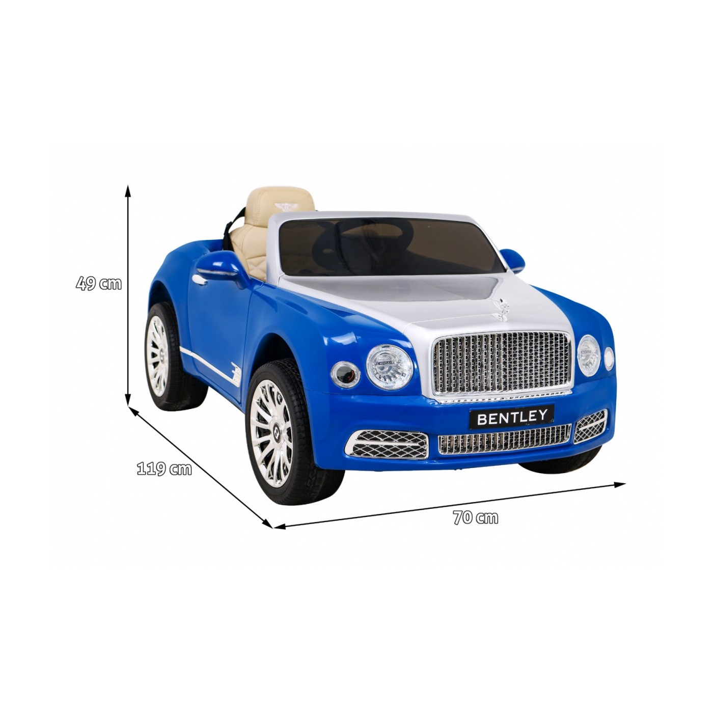 Bentley Mulsanne dobíjecí modré dálkové ovládání EVA pomalý start MP3 USB LED
